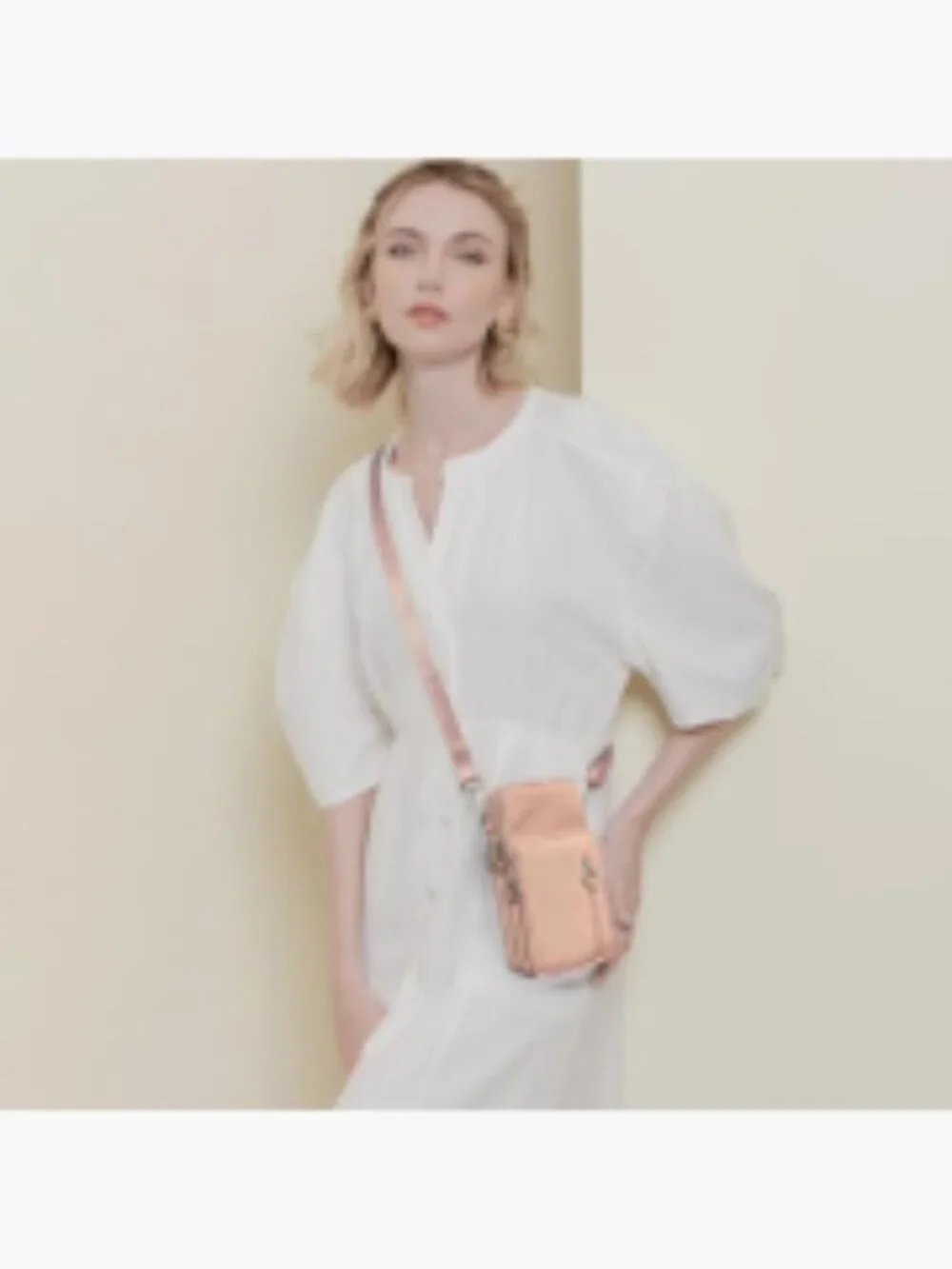 Women's Nylon Crossbody Bag with Detachable Strap, Phone Pocket & Wallet